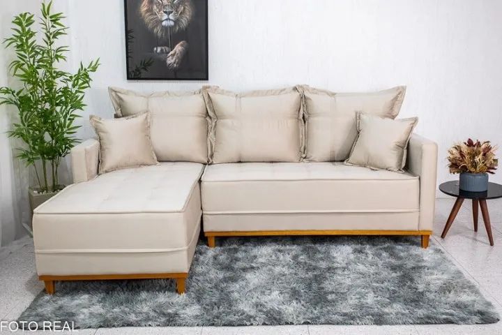 Sofá com Chaise Milão   Molas Ensacadas  - Foto 2