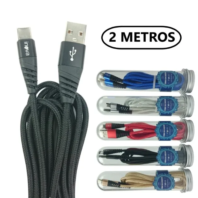 Cabo Carregador Tipo-C de 2 metros - Entreg Rápida