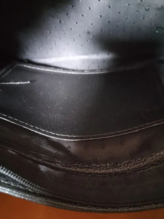 Bolsa de mão Star Blue preta, couro NOVÍSSIMA  - Foto 5