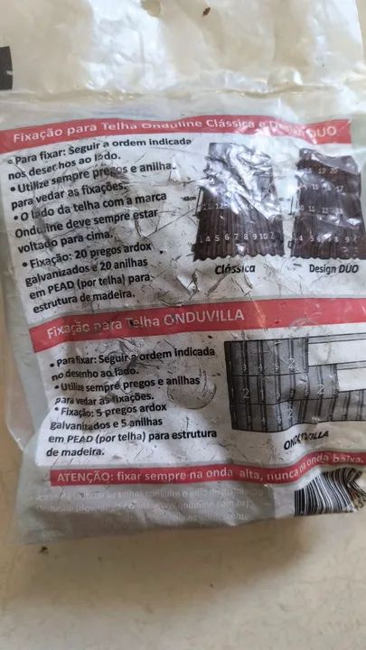 Lote de 9 pacotes com 20 conjunto Prático para Fixação telhas  Onduline - Foto 2