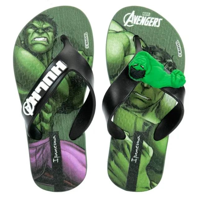 Chinelo Infantil Avengers Verde-preto