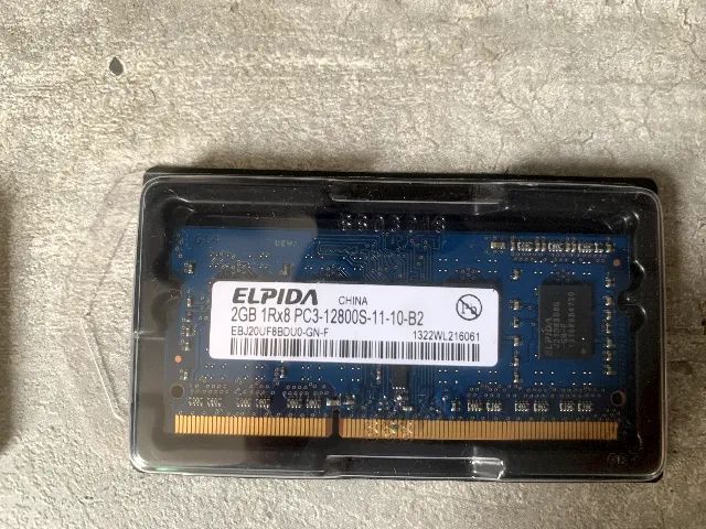 KIT 2 Peças Memória Notebook Elpida 4gb  Azul - Foto 2