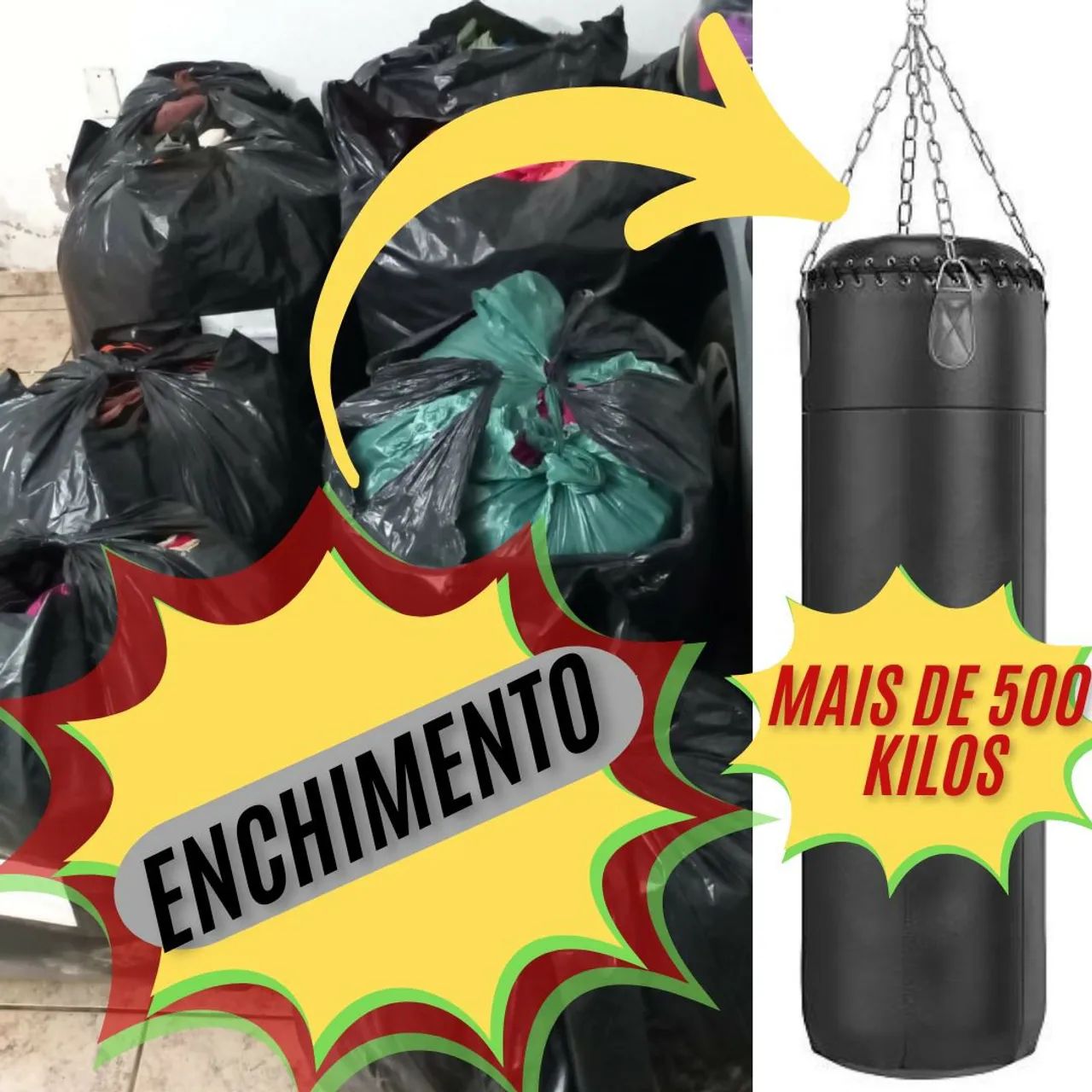 Enchimento a $1,00 real o kg. 