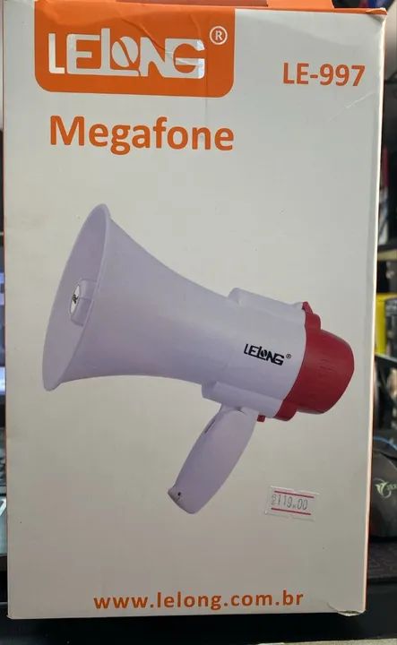 Megafone Portátil Profissional Recarregável Com Sirene Musical E Gravador Bivolt - Entrega - Foto 6