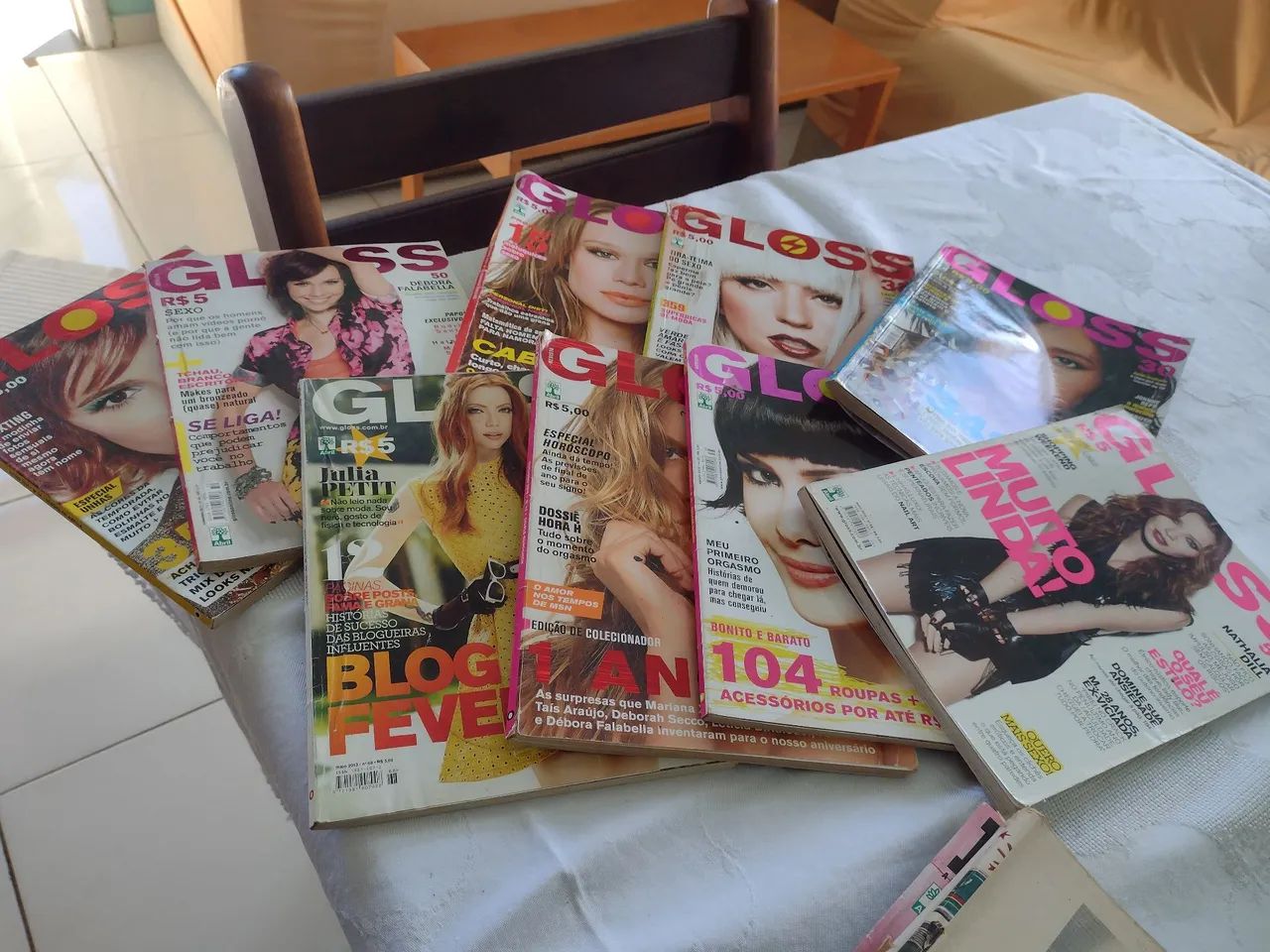 Revistas gloss e Vogue 