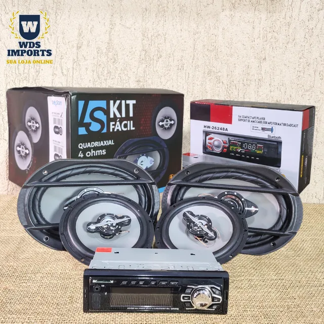 Auto Rádio com Auto Falantes 6X9" e 6" 280W