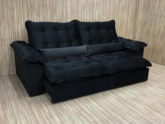 Sofá Retrátil Reclinável 1,80m Percinta e Molas Bonnel SUPER CONFORTO a64