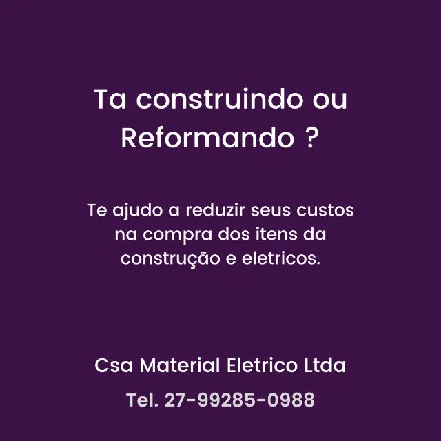 Material Elétrico e Construção 