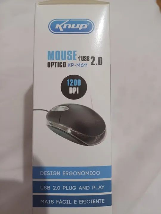 Mouse Óptico USB 2.0 Knup KP-M611 1200 DPI - Foto 2