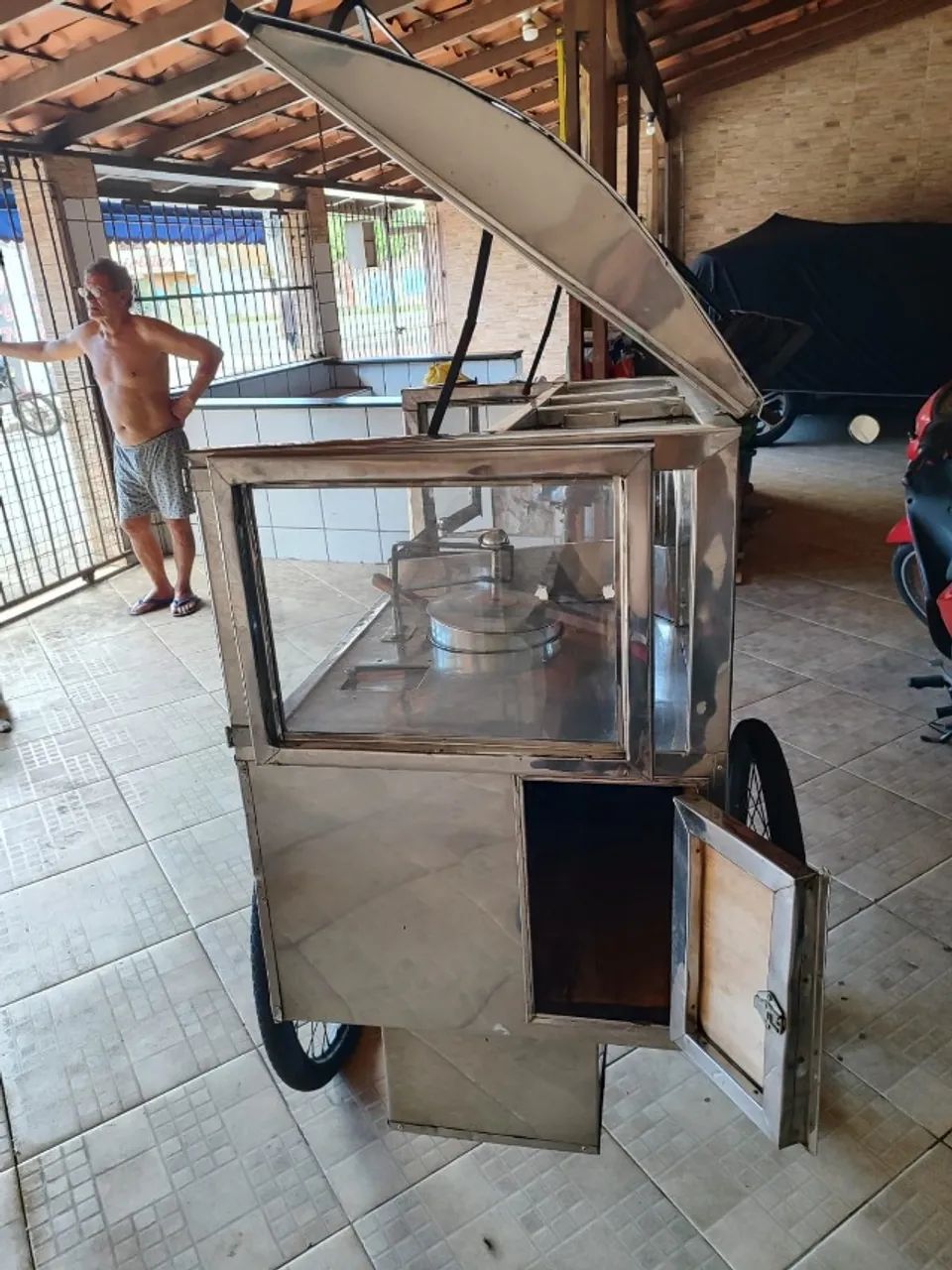Carrinho de Pipoca Usado - Aço Inox - Foto 2