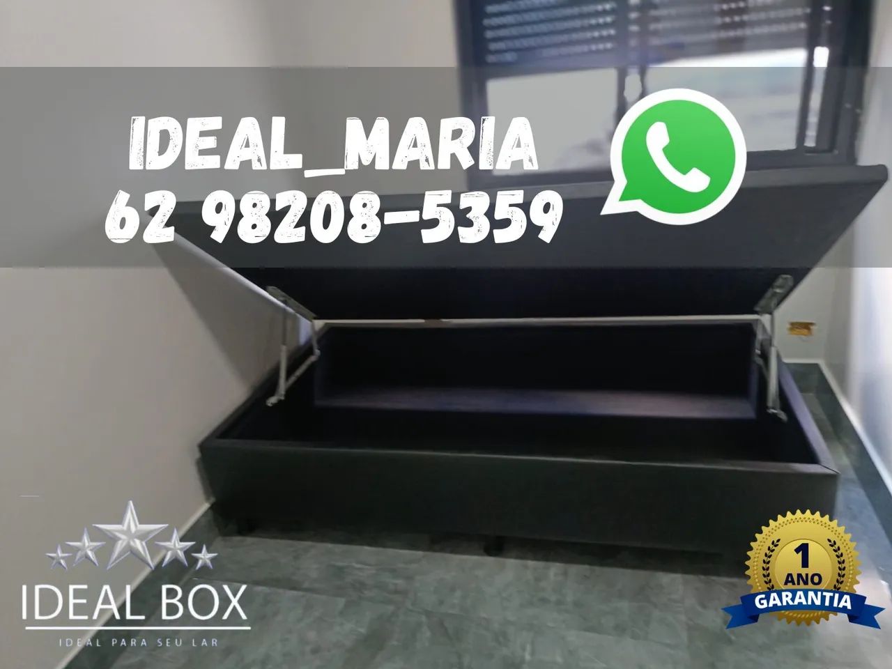  Box Baú Solteiro 88*188, Super Reforçado