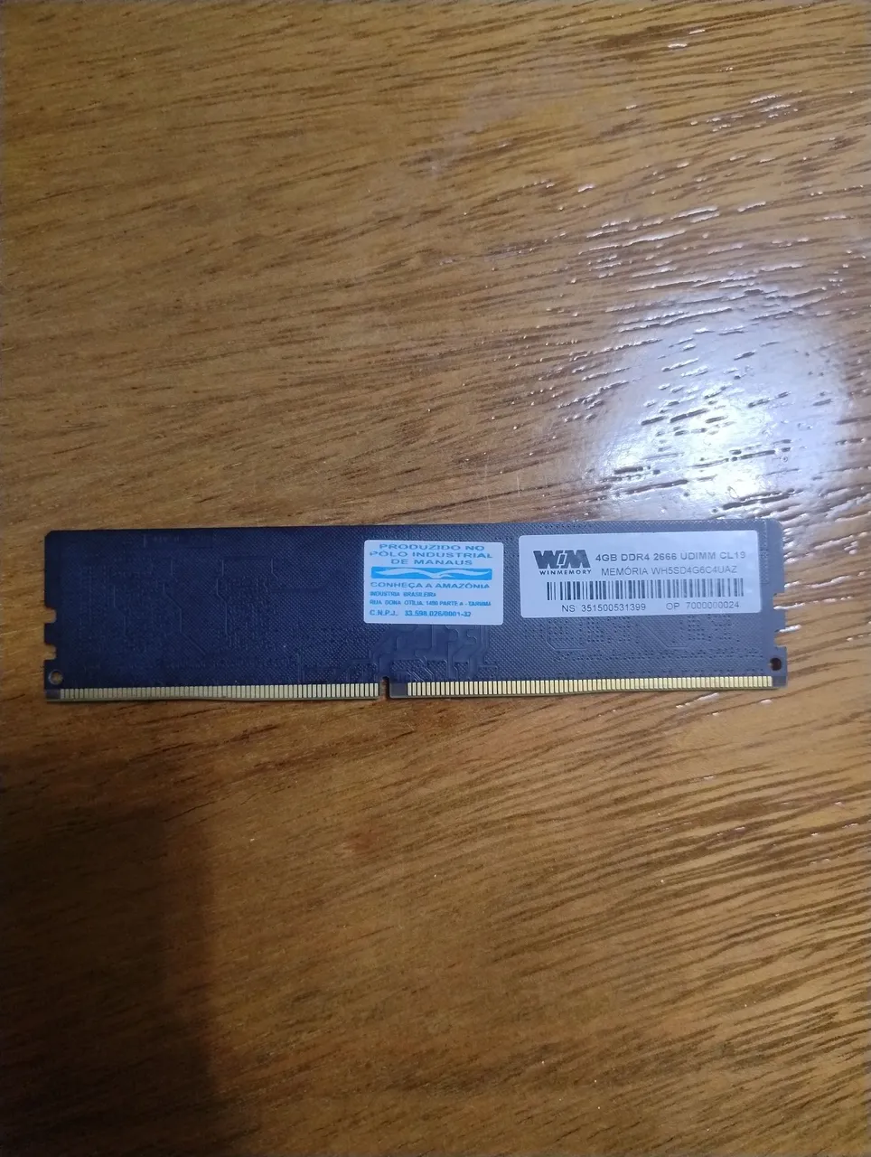 Memória RAM DDR4 4GB 2666MHz Winmemory