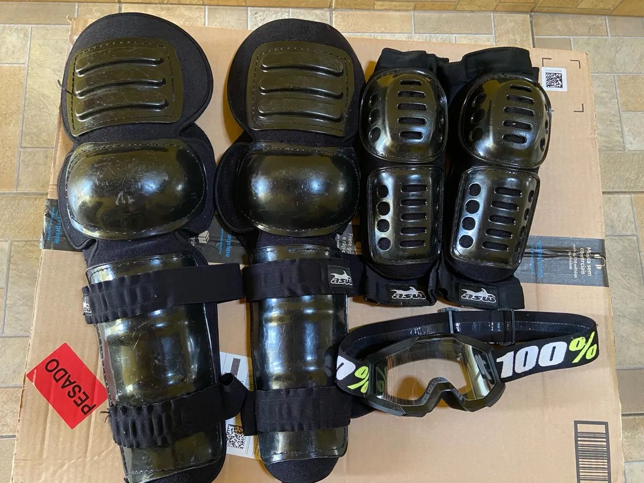 Caneleira cotoveleira e óculos motocross  - Foto 2