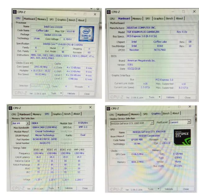 PC Gamer - I3 8100 - GTX 1060 6GB - ASUS B360M - Foto 4
