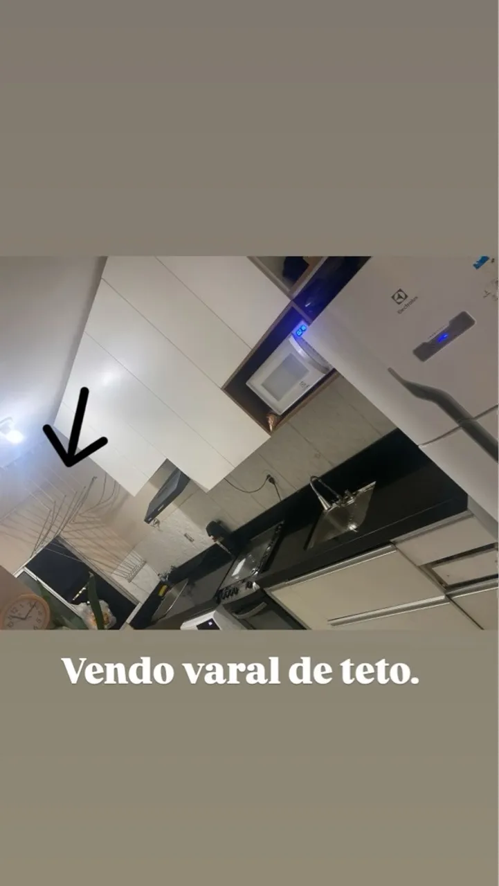 Varal de teto para local pequeno