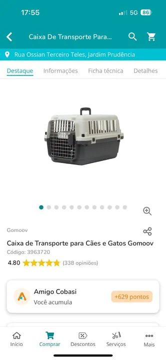 Caixa transporte pet cobasi  - Foto 4