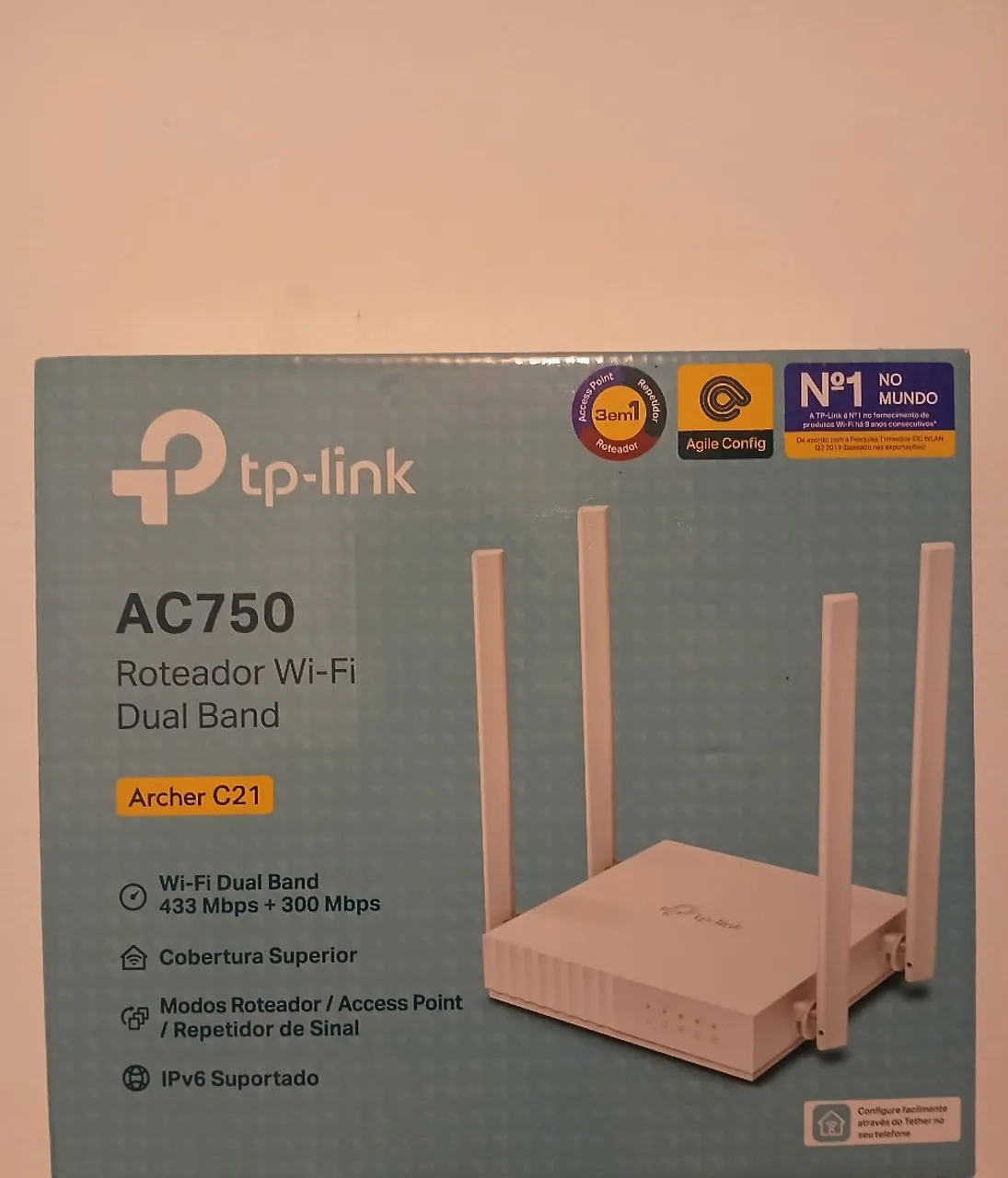 Roteador Wi-Fi Dual Band TP-Link Archer C21 AC750