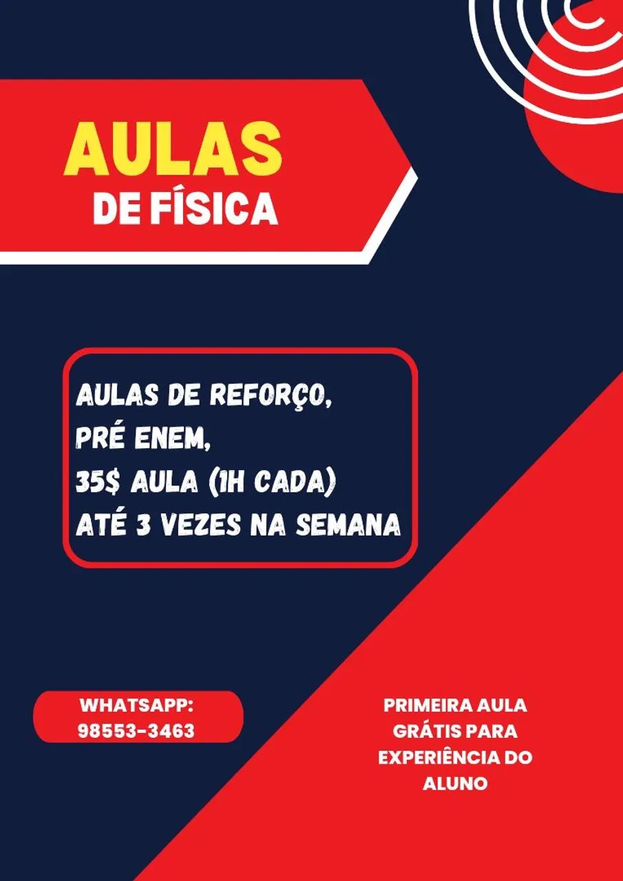 Aulas de física 30$