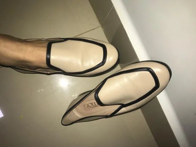 Sapato Couro Mocassim Bicolor Marca Giolli - Foto 2