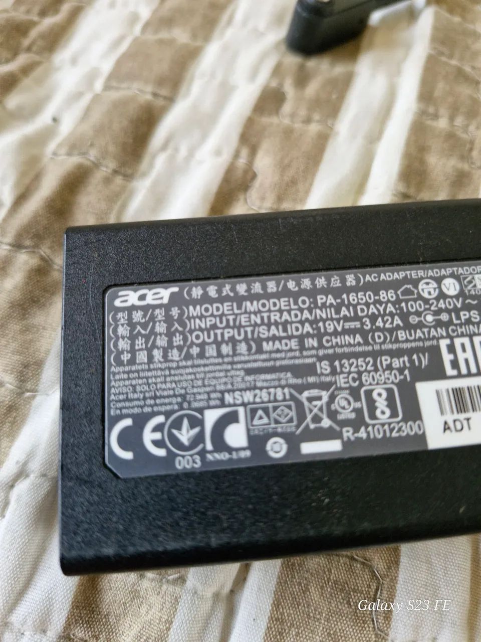 Fonte de notebook Acer original 