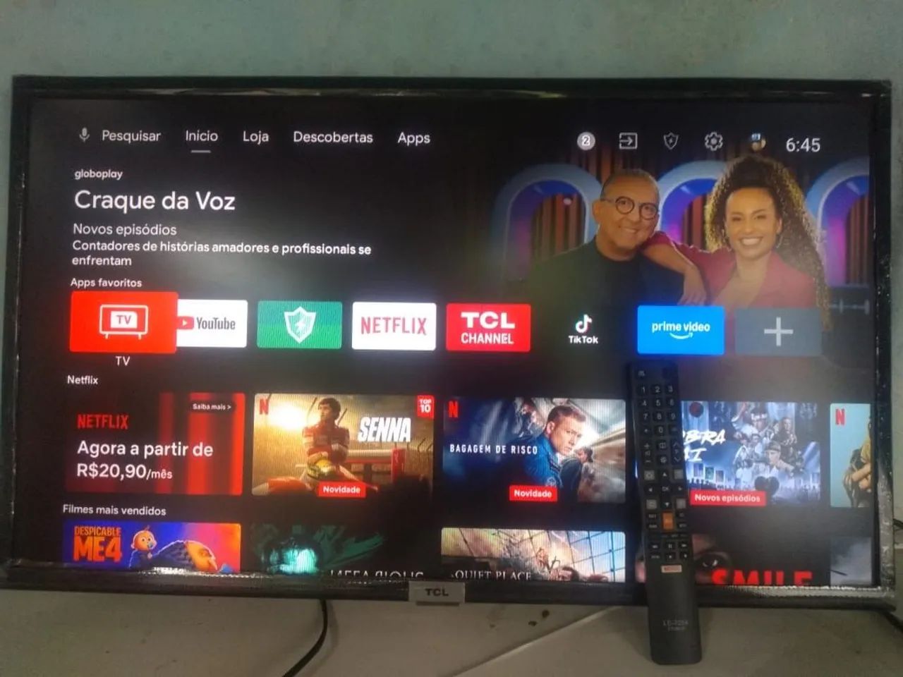 TV TCL Smart 32 com controle remotowifi YouTube Android bluetooth  - Foto 4