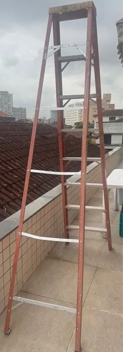 Escada de fibra/aluminio de 8 Degraus - Foto 3