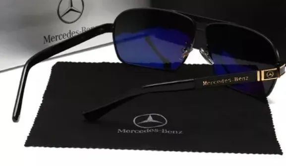 óculos Mercedes bens dourado - Foto 3