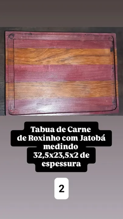 Tabua de Carne Roxinho com JatoBá 32,5x23,5x2