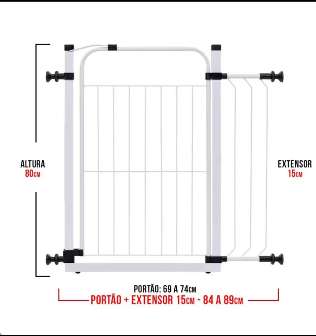 Portão de Proteção 2 unid. + kit de peças  - Foto 2