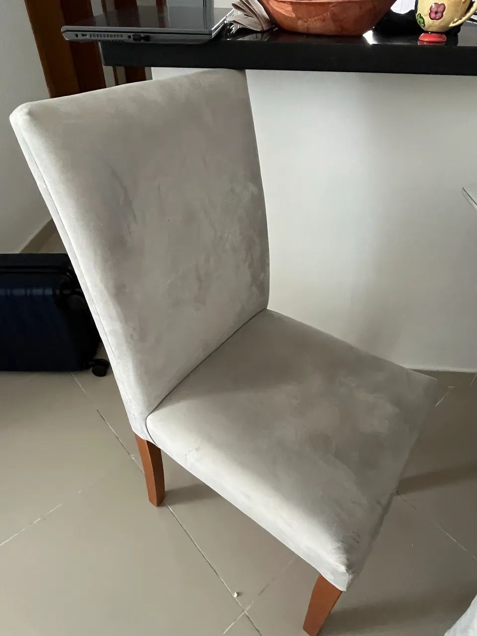 Mesa de Jantar MDF com Vidro + 4 Cadeiras Estofadas - Foto 2