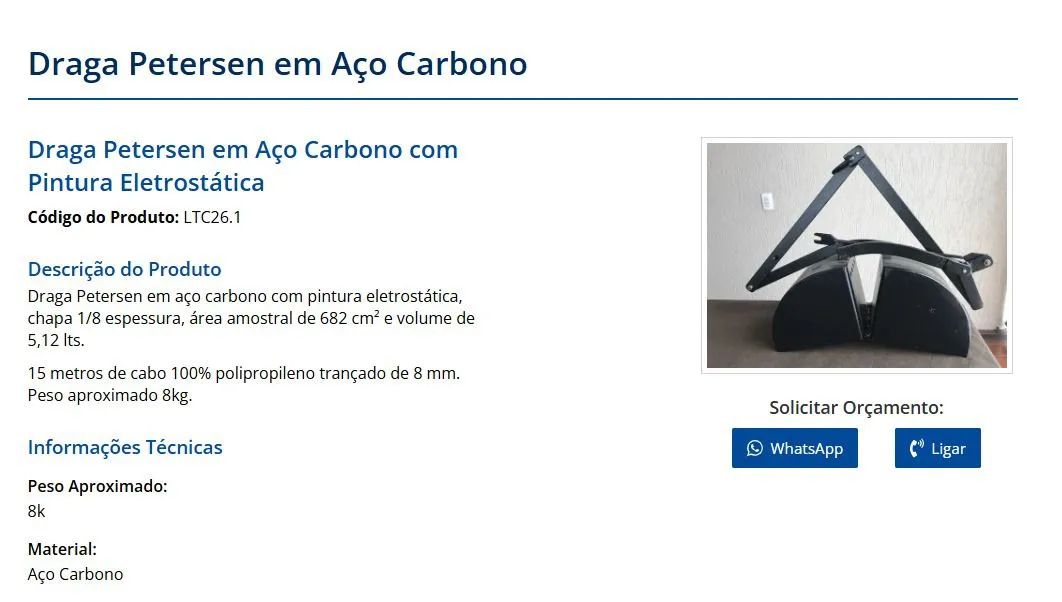 ? Anúncio de Draga Peterson em Aço Carbono (LTC26.1)