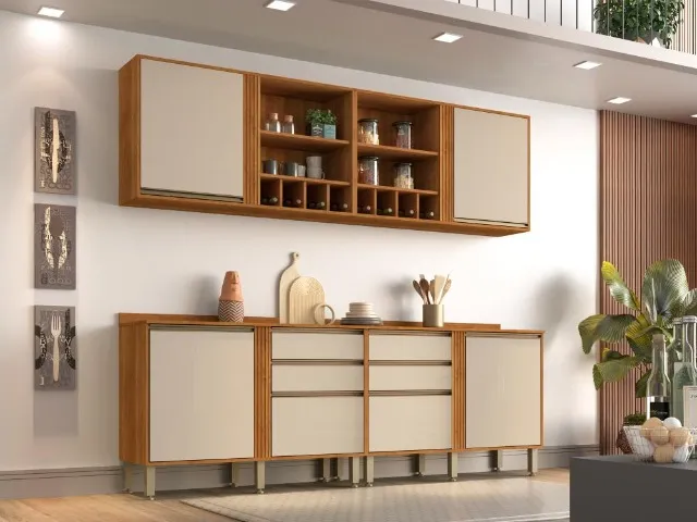 Belo Kit Duplo Pérola 2 Aéreos e 2 Balcões - Entrega e montagem grátis p/ Fortaleza