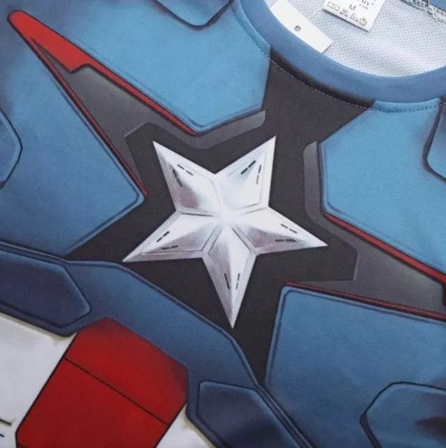 Camiseta Camisa Masculina Anime Capitão América 3d ( M ) Importada Gosplay Criança Adulto - Foto 5