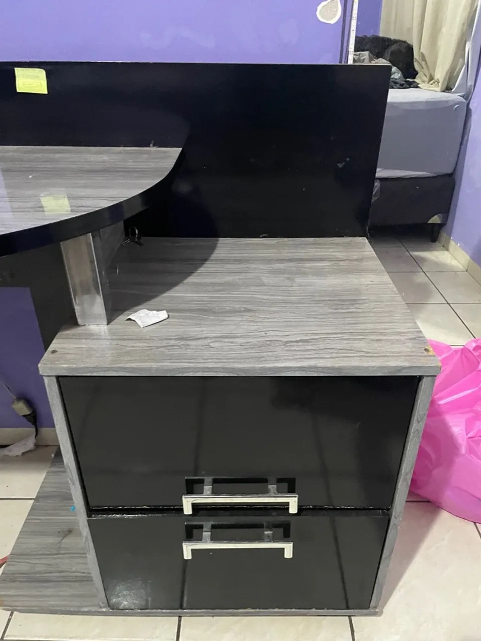 Escrivaninha moderna com 2 gavetas - Foto 4