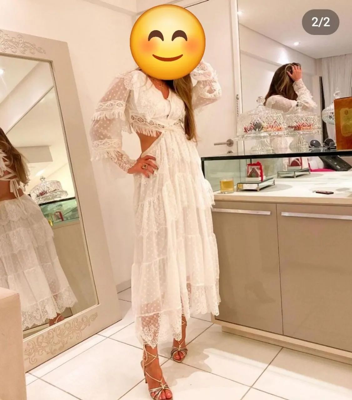 Vestido em rende NOVO - Foto 2
