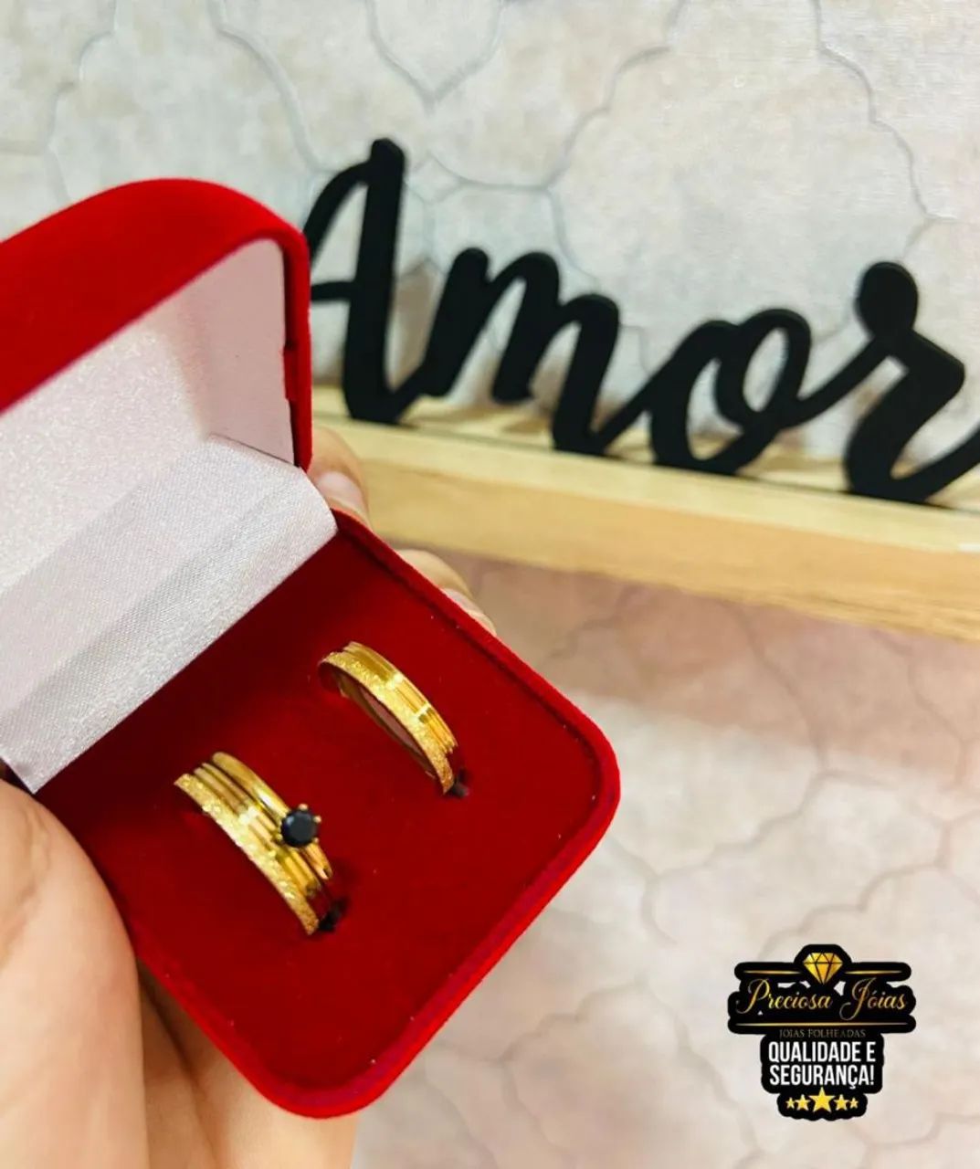 Aliancas banhadas a ouro 18k - Foto 5