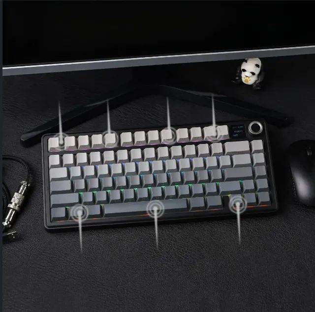 Teclado Aula F75 Max com Telinha Preto - Foto 4