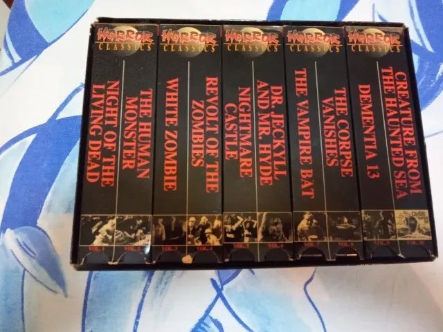Box 10 vhs terror clássico importado noite dos mortos vivos e mais - Foto 2