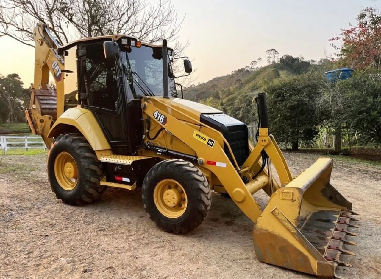 Retro escavadeira Caterpillar 416 - Foto 2