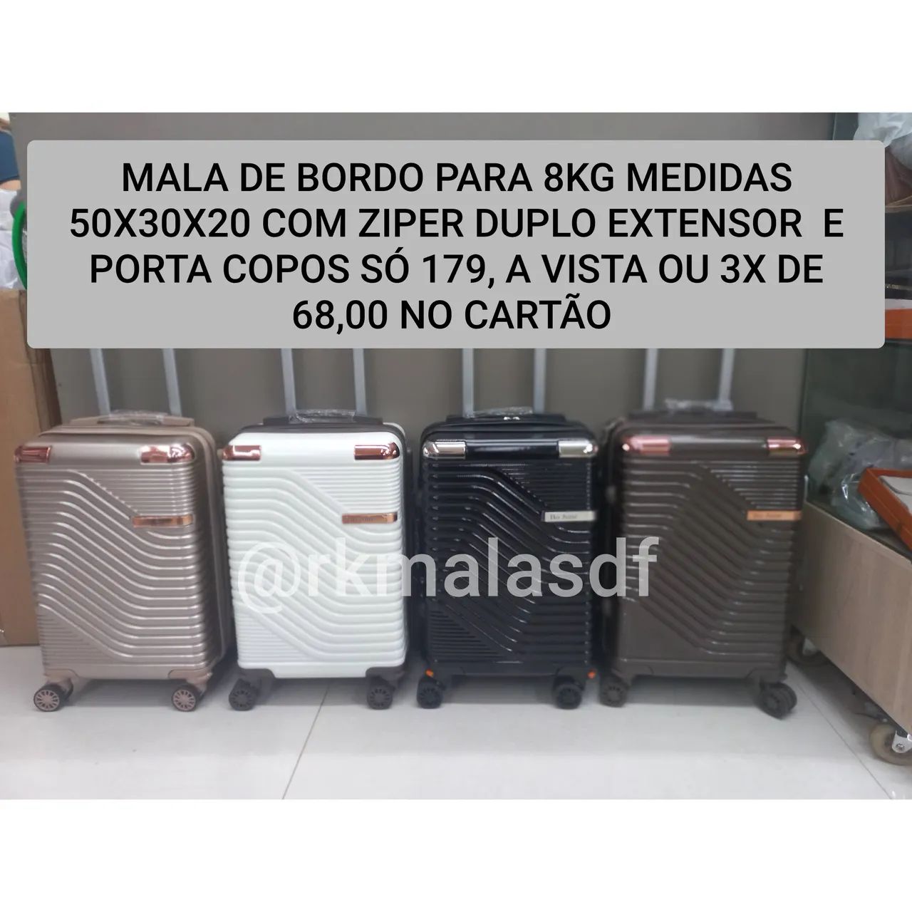 MALA DE BORDO COM ZIPER DUPLO EXTENSOR  E PORTA COPOS SÓ 179! ENTREGO  - Foto 6
