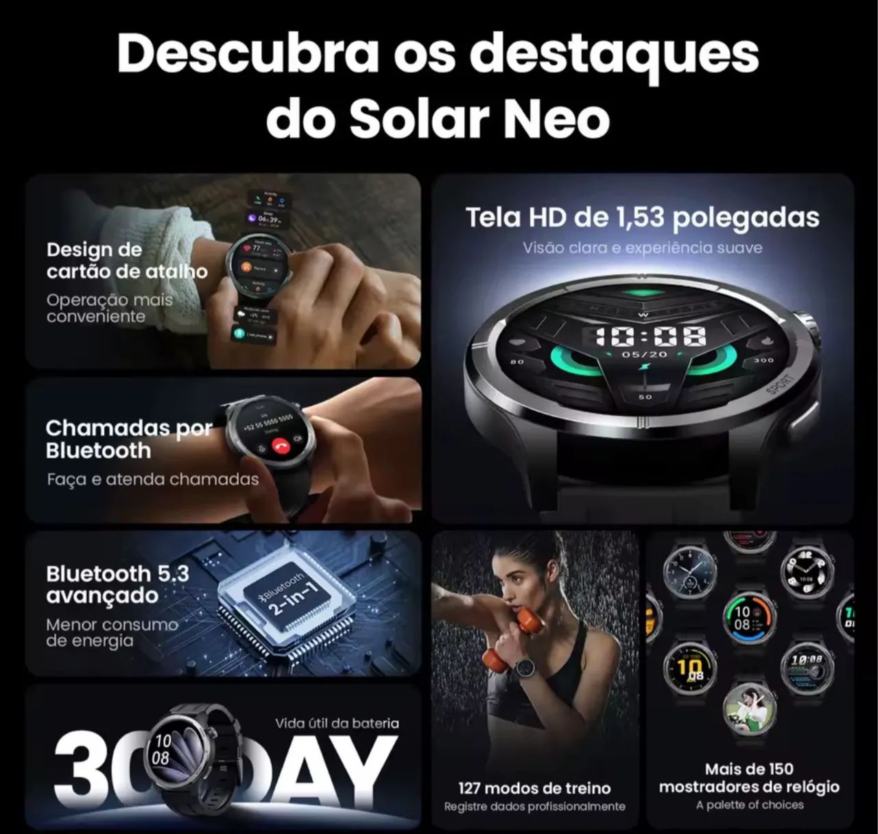 Smartwatch Haylou Solar Neo - Foto 3