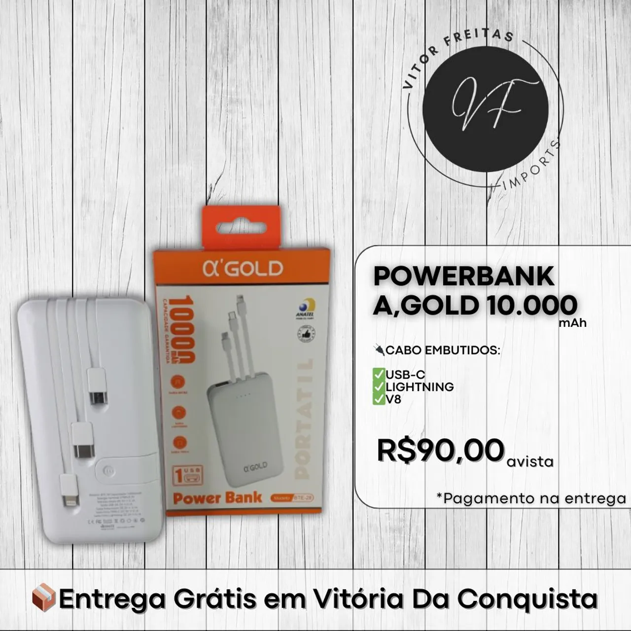 Powerbank 10.000mAh | Entrega Grátis