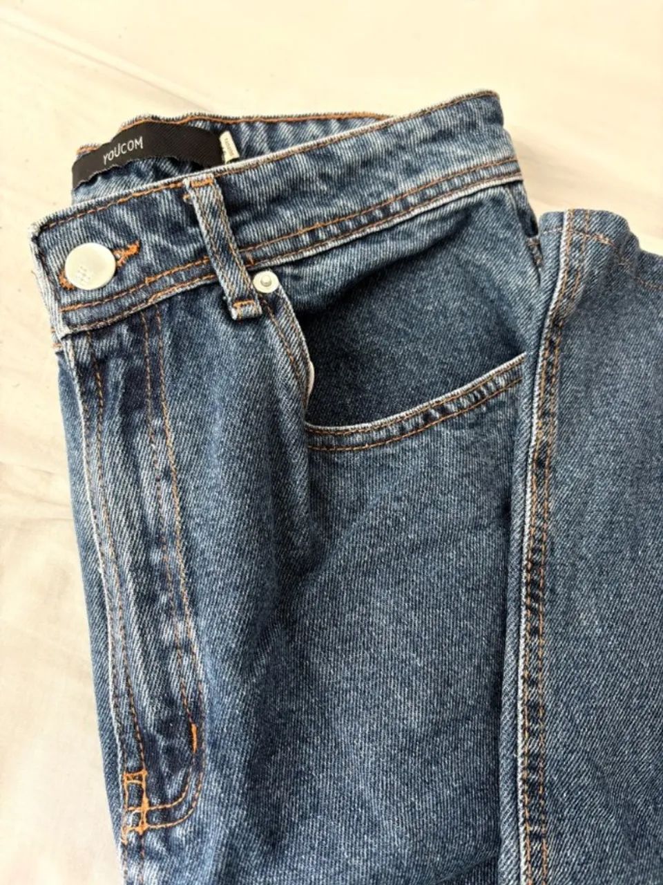 calça jeans youcom azul claro 42 - Foto 4