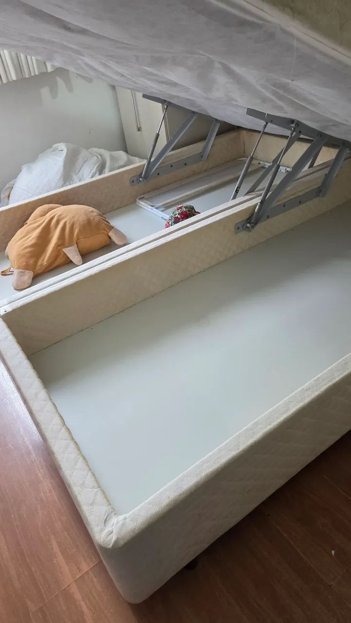 CAMA KING COM COLCHÃO + BOX BAÚ - CM ATOS BAMBU - Foto 4