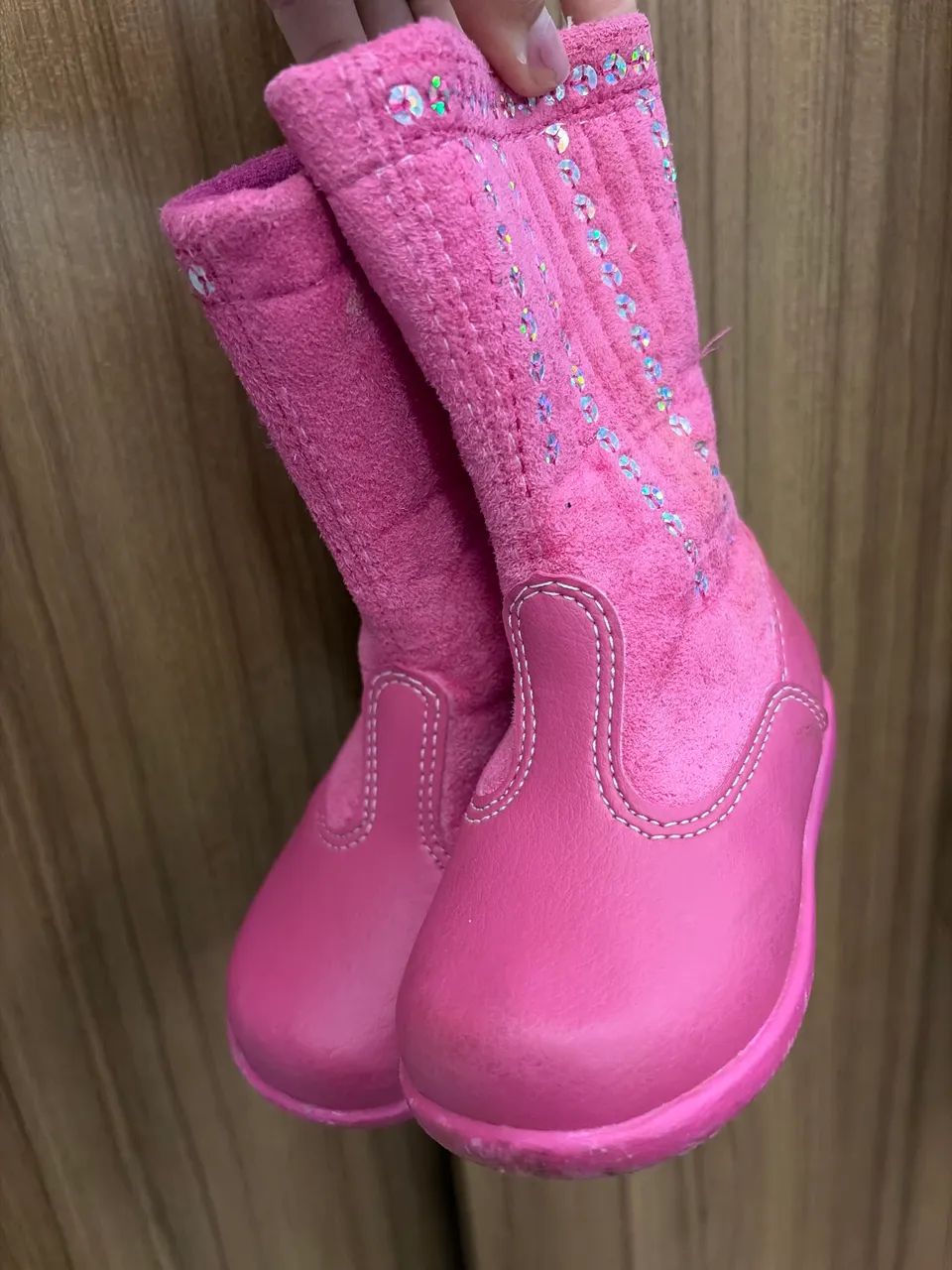 Bota infantil rosa  - Foto 3