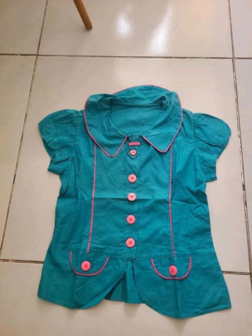 blusa turquesa