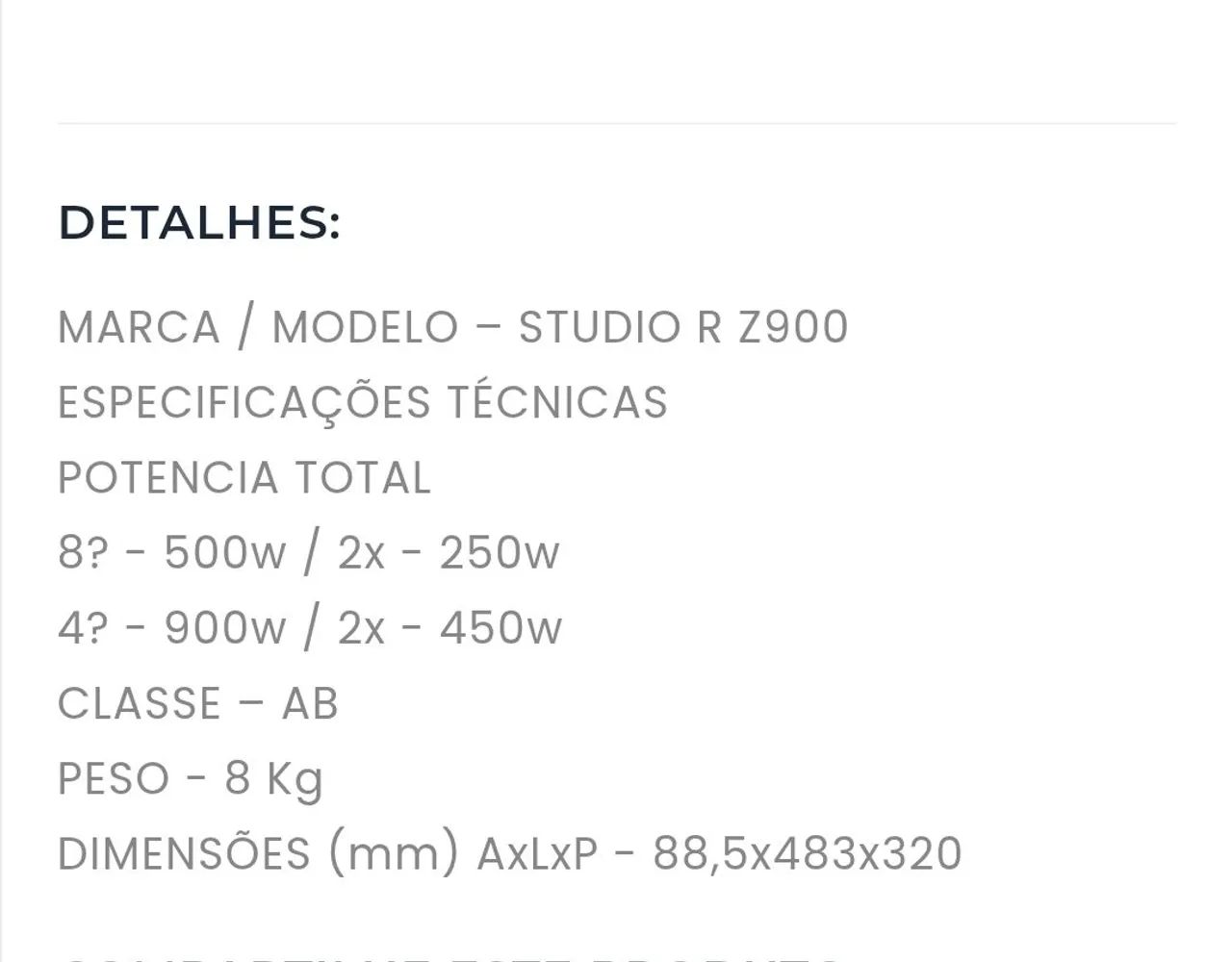 Amplificador Studio R Z900 - Foto 4