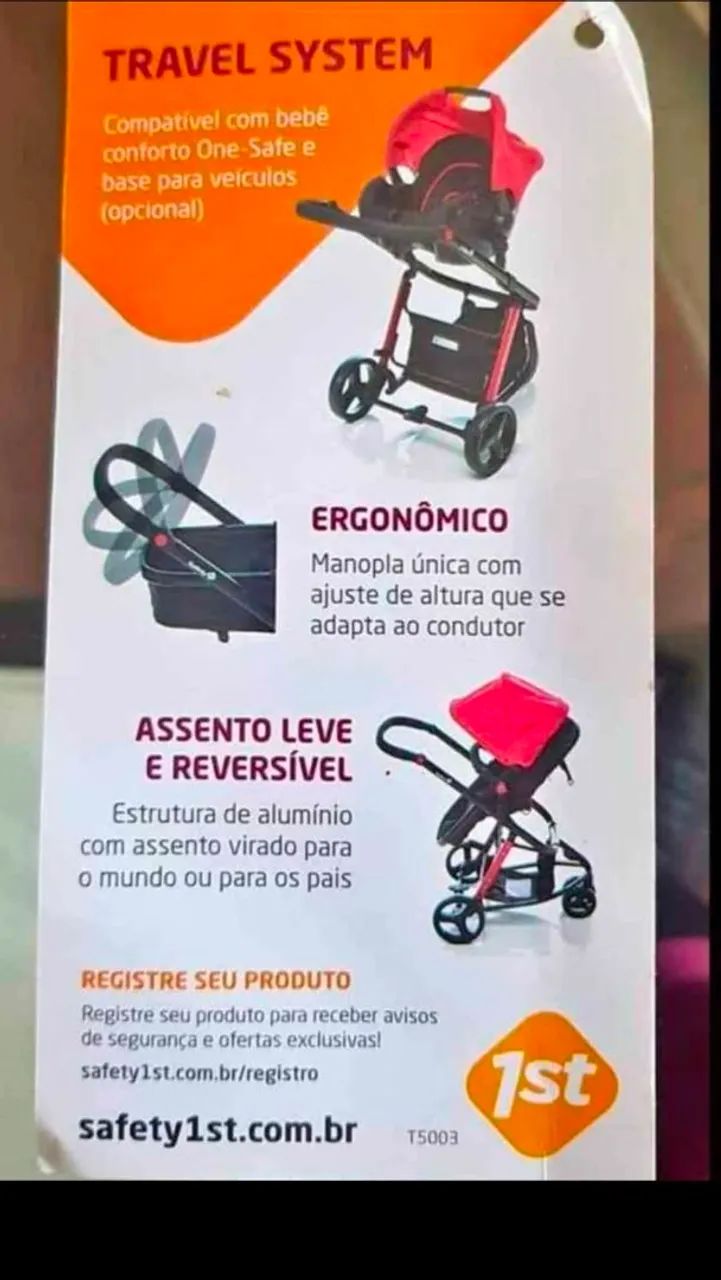Carrinho de bebê safety mobi Moisés e bebê conforto entrego e aceito cartão 12xvezes  - Foto 5