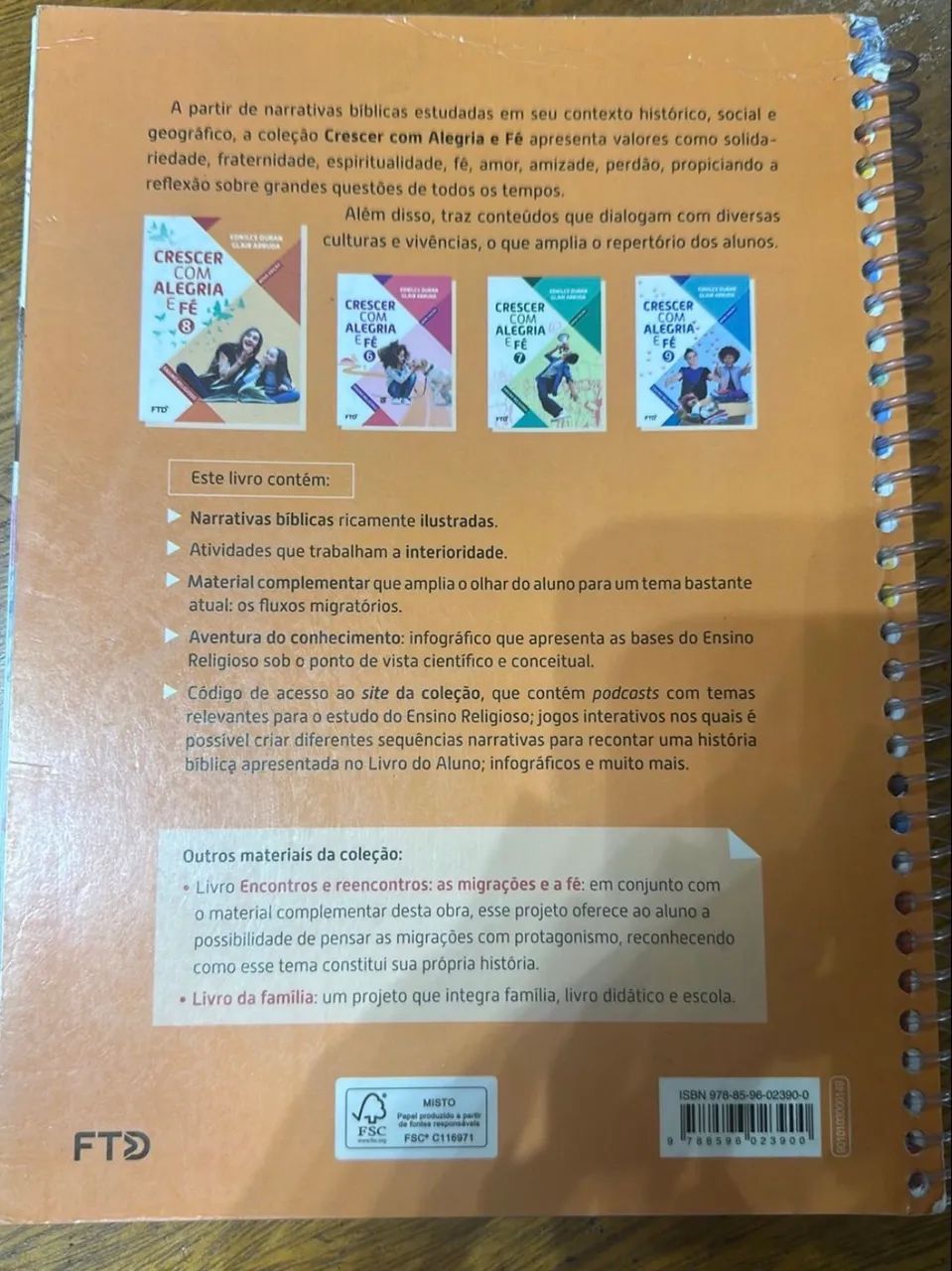 livro crescer com alegria e fé  8º ano - Foto 2