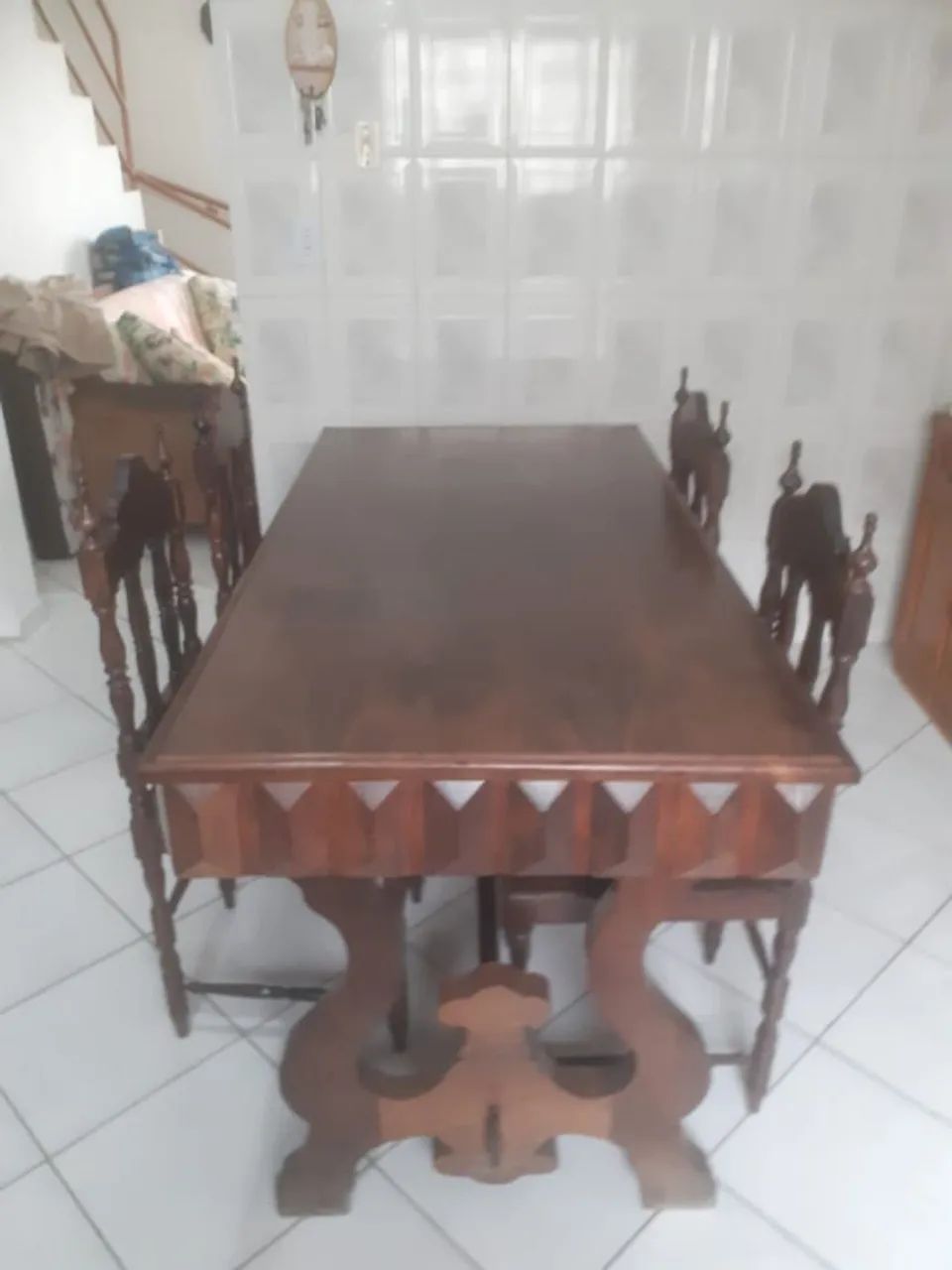 Mesa de jacarandá entalhada entrega grátis para sp - Foto 2